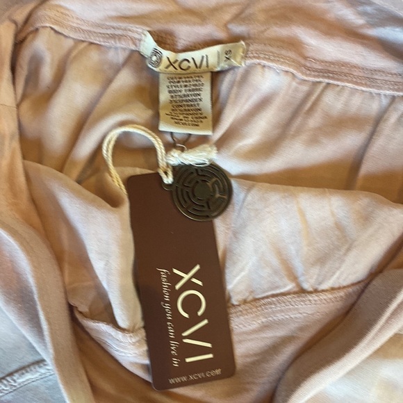 XCVI asymmetrical hem cream ombré tie die skirt - Picture 3 of 4